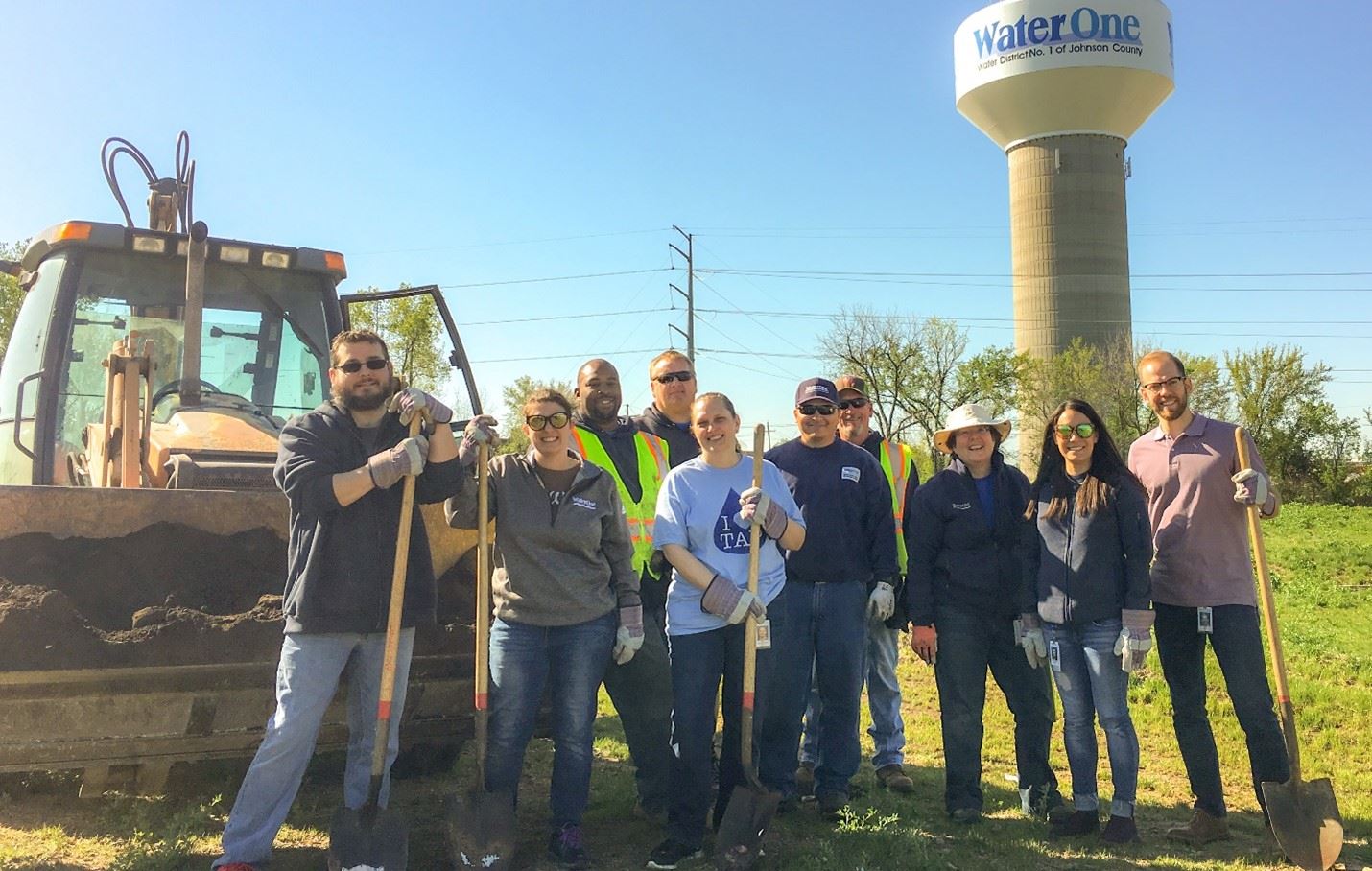 WaterOne Employees Plant Native Trees at the Administrative Offices to Celebrate Arbor Day