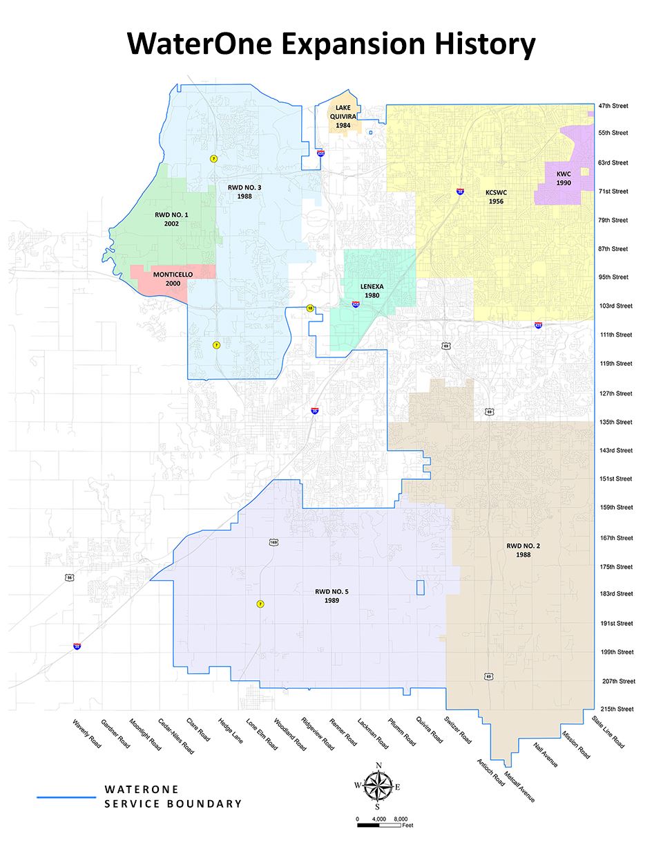 View the WaterOne Annexation History Map (PDF) Opens in new window