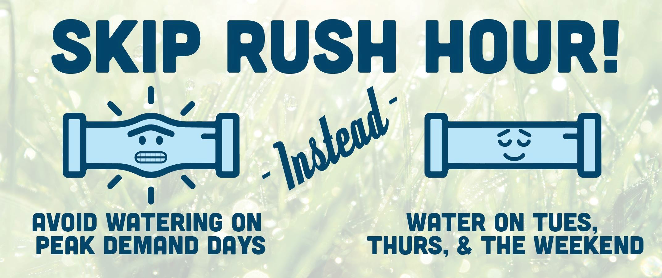 Smart Watering Infographic - Water on Tuesdays, Thursdays, and the weekend
